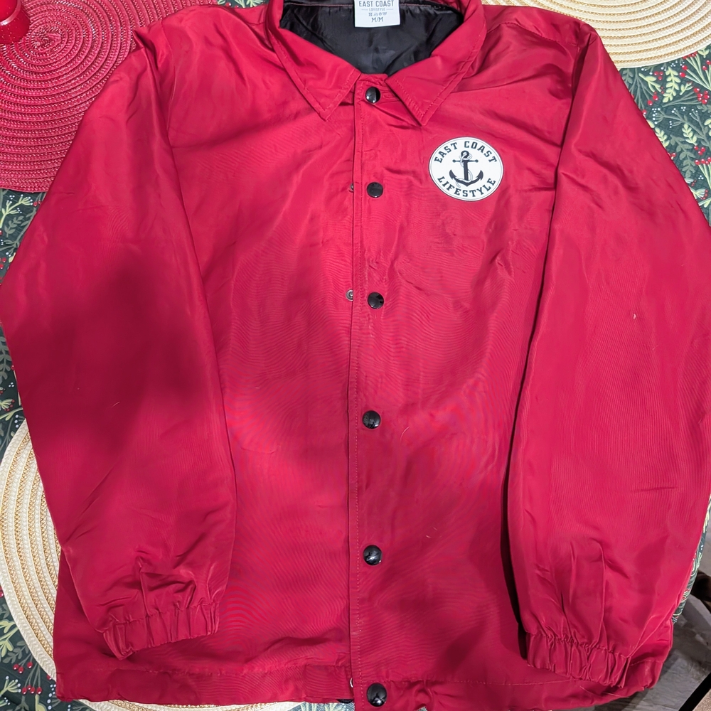 East Coast Lifestyle Men's Red Lightweight Jacket